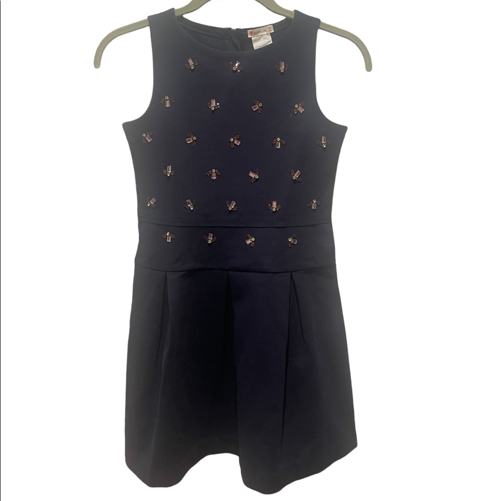 J. Crew Navy Blue Bee Dress